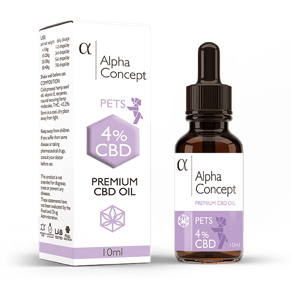 Premium CBD Kapi za ljubimce 4% — 10ml