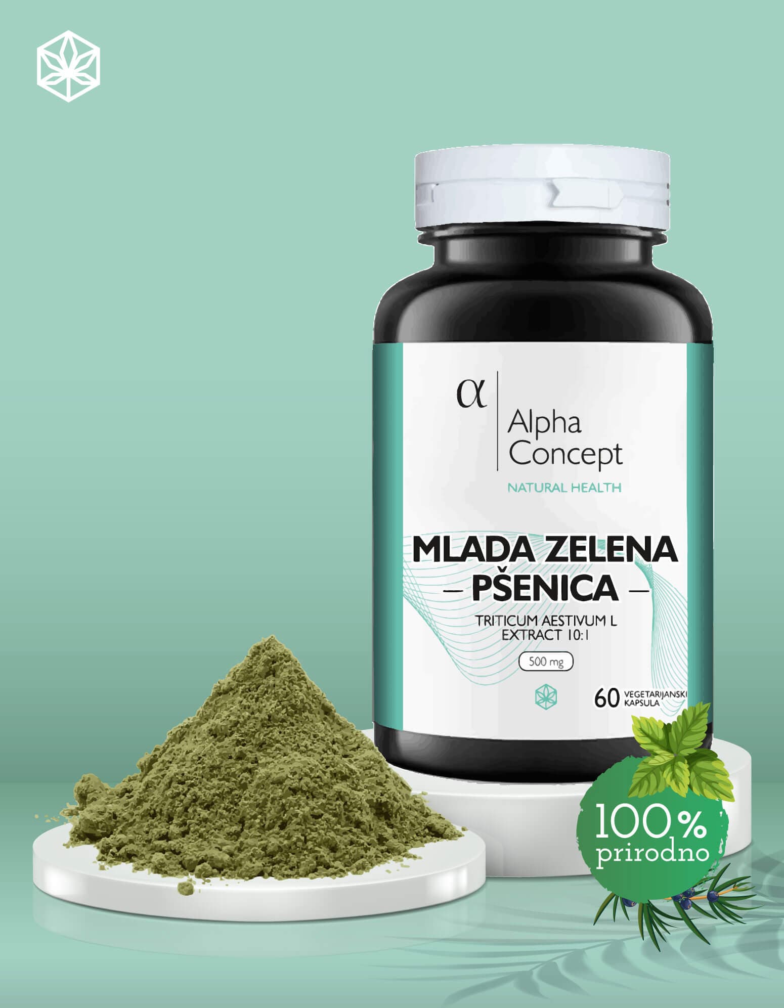 Ekstrakt zelene pšenice 10:1 – 500mg